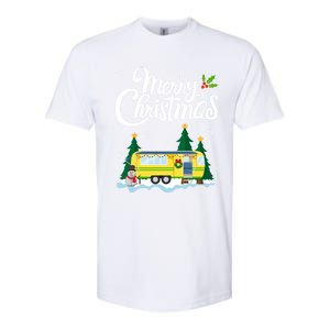 Merry Christmas Funny Xmas Tree Rv Camper Camping Lover Gift Softstyle CVC T-Shirt