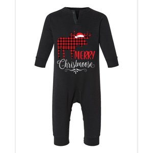 Merry Christmoose Family Christmas Pajamas Moose Long Sleeve TShirt Infant Fleece One Piece