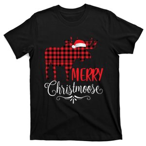 Merry Christmoose Family Christmas Pajamas Moose Long Sleeve TShirt T-Shirt