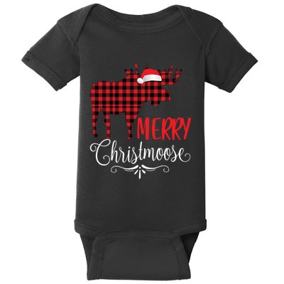 Merry Christmoose Family Christmas Pajamas Moose Long Sleeve TShirt Baby Bodysuit