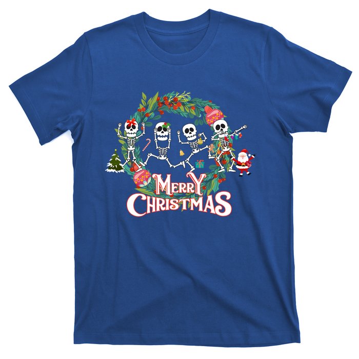 Merry Christmas Funny Dancing Skeletons Xmas Skeleton Dance Meaningful Gift T-Shirt