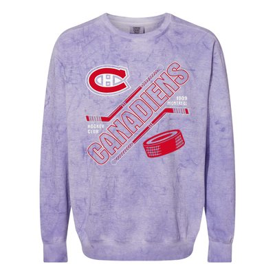 Montreal Canadiens Force Blue Officially Colorblast Crewneck Sweatshirt