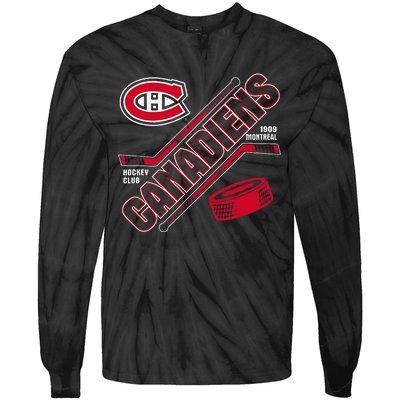 Montreal Canadiens Force Blue Officially Tie-Dye Long Sleeve Shirt