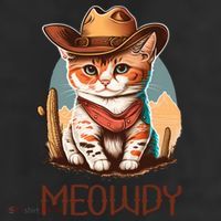 Meowdy Cat Funny Howdy Meme Western Cowboy Kitten Cool Comfort Performance Bucket Hat