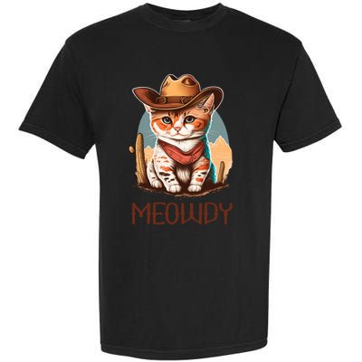 Meowdy Cat Funny Howdy Meme Western Cowboy Kitten Garment-Dyed Heavyweight T-Shirt