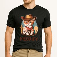 Meowdy Cat Funny Howdy Meme Western Cowboy Kitten Cooling Performance Crew T-Shirt