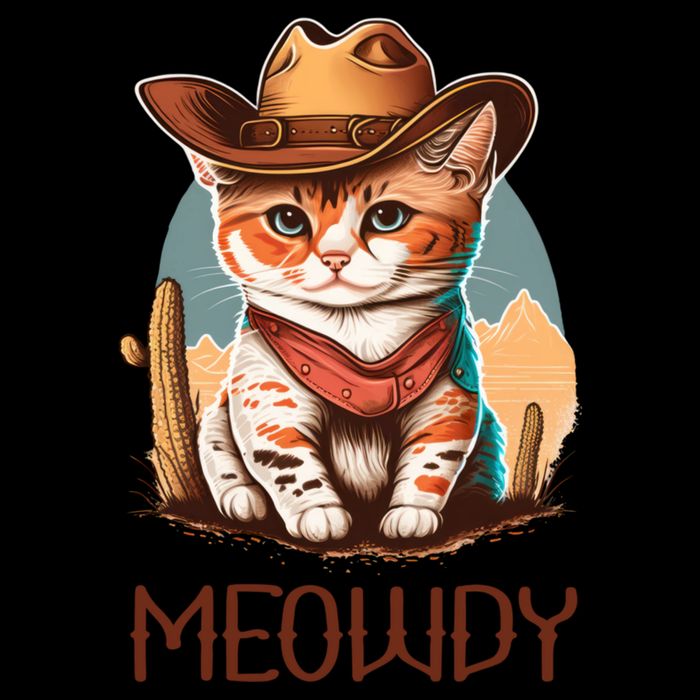 Meowdy Cat Funny Howdy Meme Western Cowboy Kitten Cooling Performance Crew T-Shirt