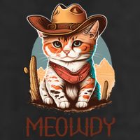 Meowdy Cat Funny Howdy Meme Western Cowboy Kitten Adult Drive Performance Visor