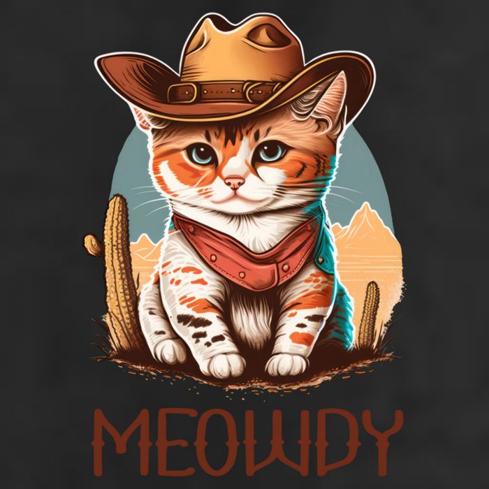 Meowdy Cat Funny Howdy Meme Western Cowboy Kitten Adult Drive Performance Visor