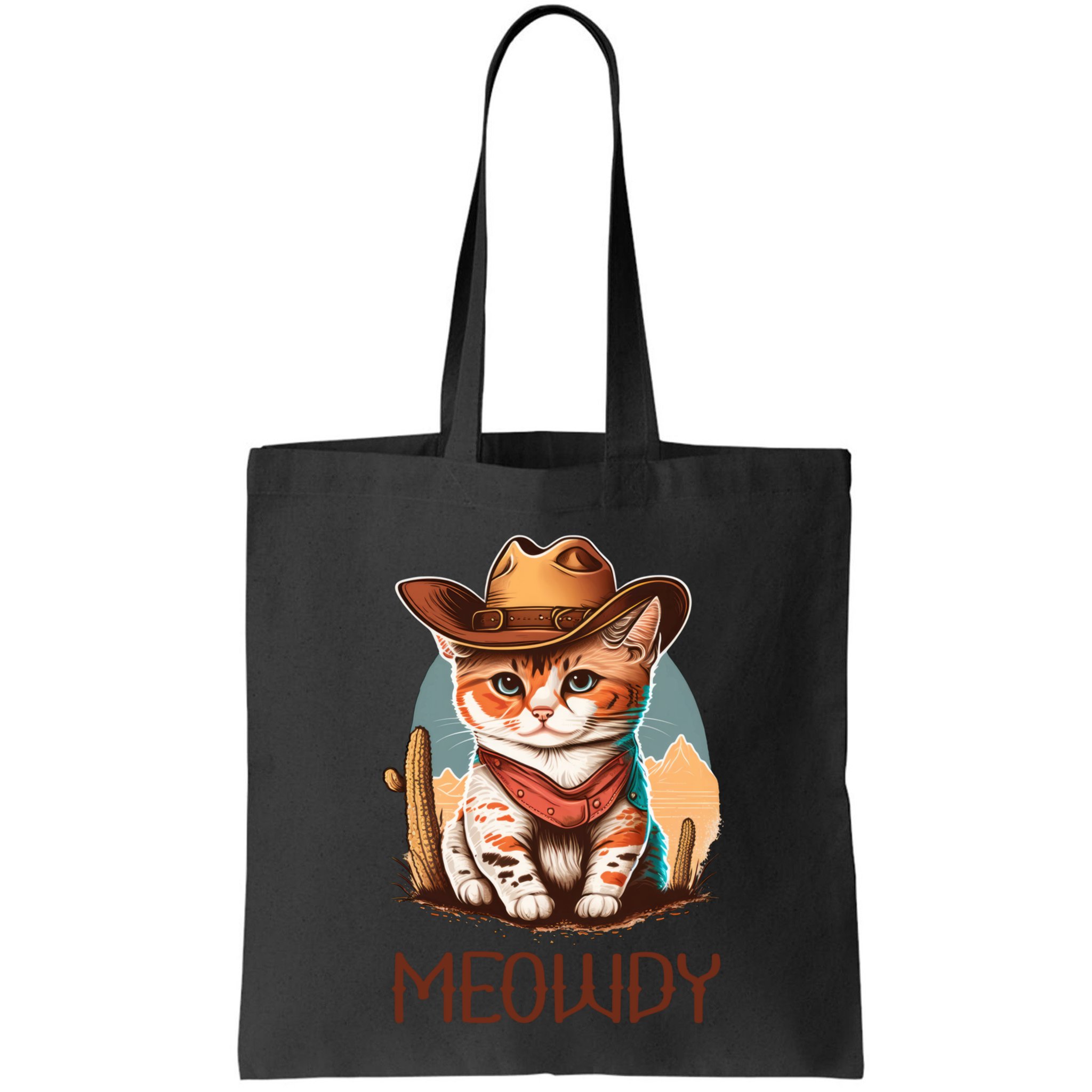 Meowdy Cat Funny Howdy Meme Western Cowboy Kitten Bag