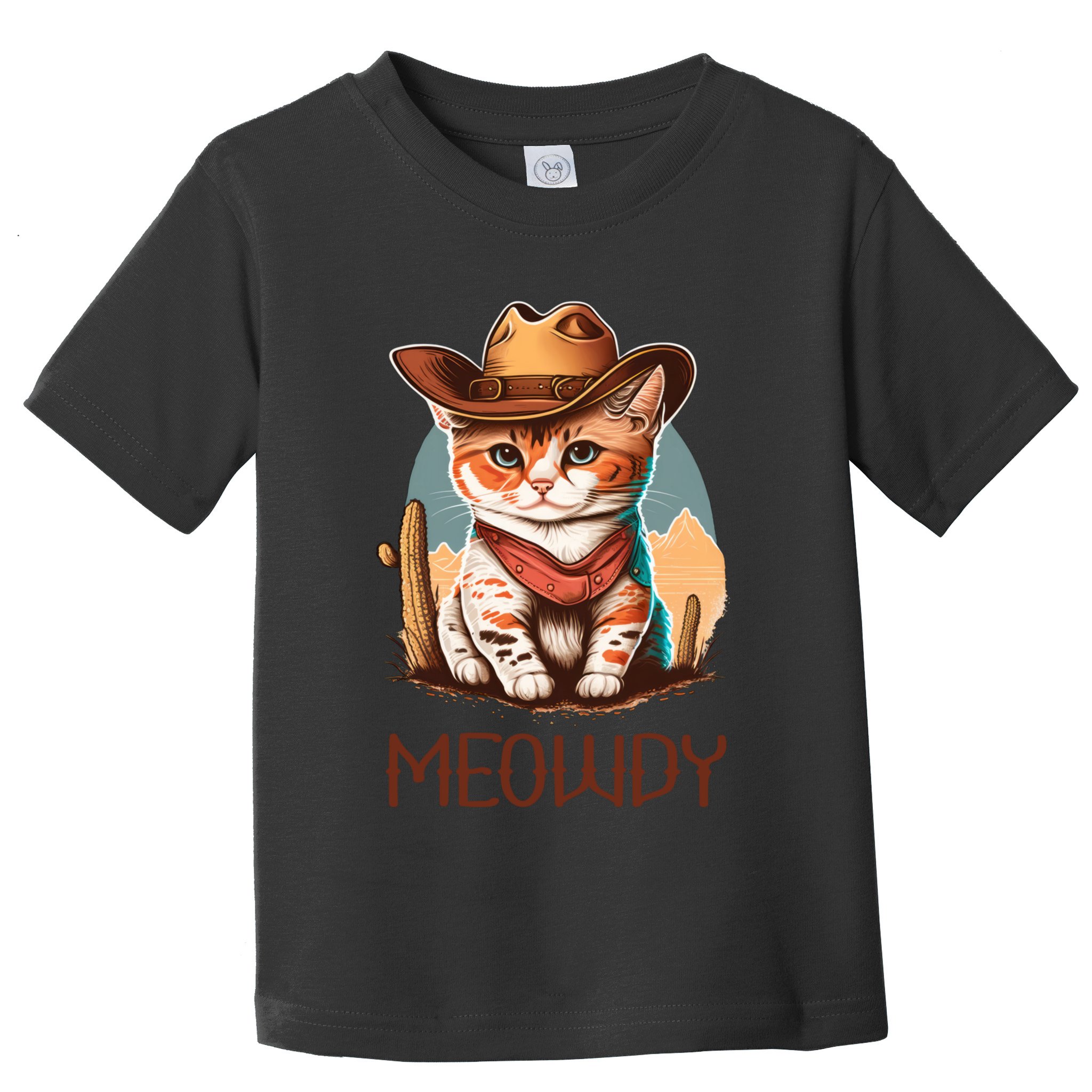 Meowdy Cat Funny Howdy Meme Western Cowboy Kitten Toddler T-Shirt