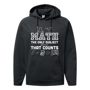 Math Counts Funny Math Teacher Performance Fleece Hoodie