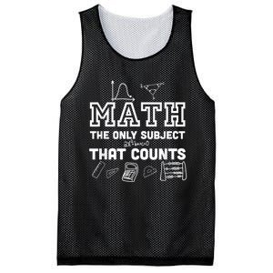 Math Counts Funny Math Teacher Mesh Reversible Basketball Jersey Tank