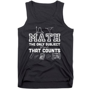 Math Counts Funny Math Teacher Tank Top