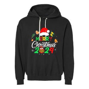 Merry Christmas Family Funny Christmas Garment-Dyed Fleece Hoodie