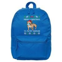 Merry Christmas Frenchie Dog Ugly Christmas French Bulldog Gift 16 in Basic Backpack