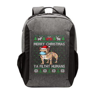 Merry Christmas Frenchie Dog Ugly Christmas French Bulldog Gift Vector Backpack