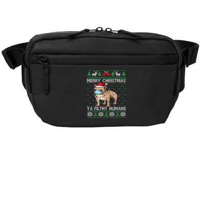 Merry Christmas Frenchie Dog Ugly Christmas French Bulldog Gift Crossbody Pack