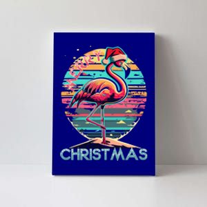 Merry Christmas Flamingo Pink Flamingo Christmas Xmas Gift Canvas