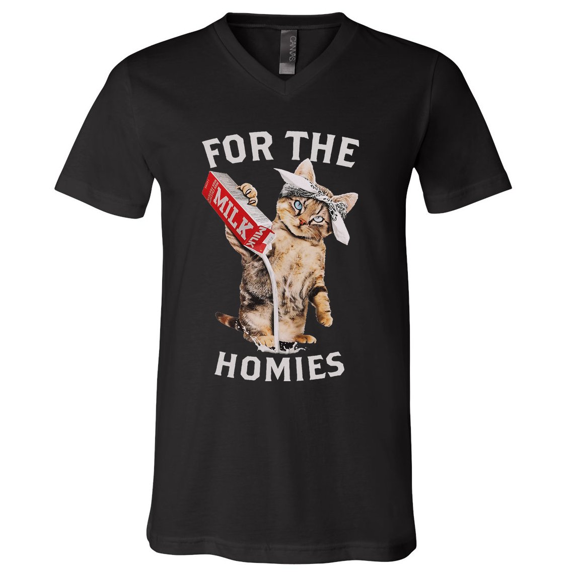 Milk Cat For The Homies Lover V-Neck T-Shirt