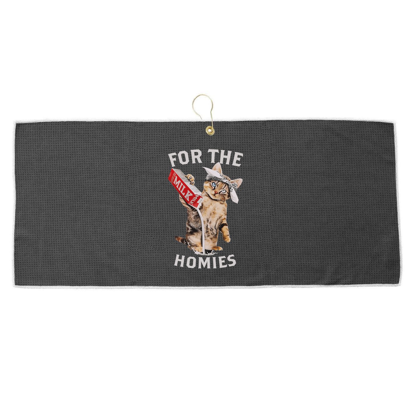 Milk Cat For The Homies Lover Large Microfiber Waffle Golf Towel