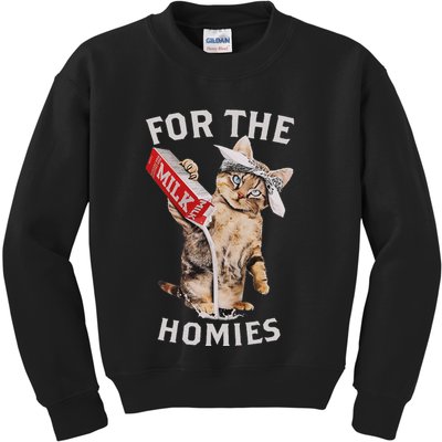 Milk Cat For The Homies Lover Kids Sweatshirt