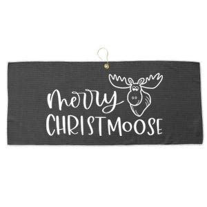 Merry Christmoose Funny Christmas Pun Gift Large Microfiber Waffle Golf Towel