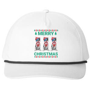 Merry Christmas French Bulldog Puppy Cute Xmas Bulldog Lover Gift Snapback Five-Panel Rope Hat