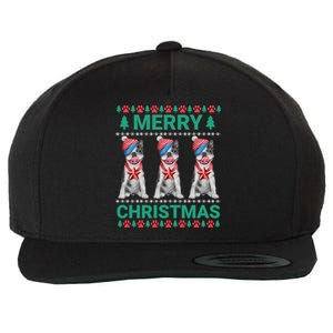 Merry Christmas French Bulldog Puppy Cute Xmas Bulldog Lover Gift Wool Snapback Cap