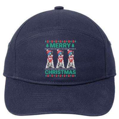 Merry Christmas French Bulldog Puppy Cute Xmas Bulldog Lover Gift 7-Panel Snapback Hat