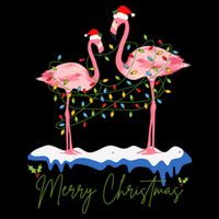 Merry Christmas Flamingo Holiday Cooling Performance Crew T-Shirt