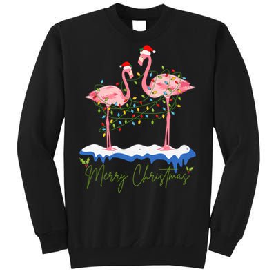 Merry Christmas Flamingo Holiday Sweatshirt