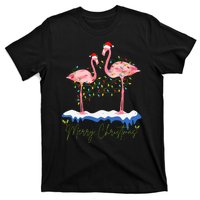 Merry Christmas Flamingo Holiday T-Shirt