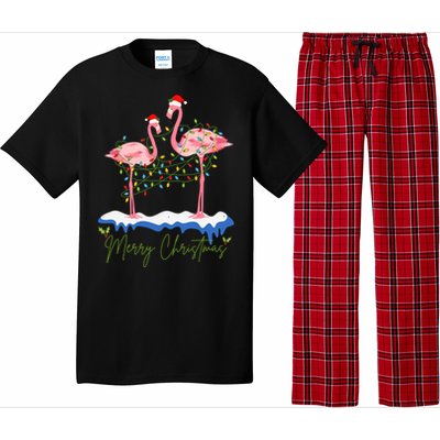 Merry Christmas Flamingo Holiday Pajama Set