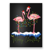 Merry Christmas Flamingo Holiday Poster