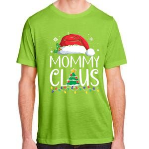 Mommy Claus Family Christmas Pajamas Santa Hat Xmas Lights Gift Adult ChromaSoft Performance T-Shirt