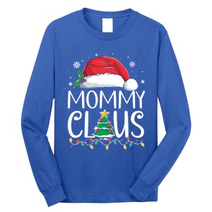 Mommy Claus Family Christmas Pajamas Santa Hat Xmas Lights Gift Long Sleeve Shirt