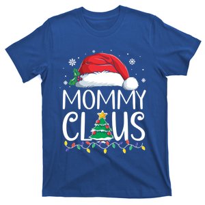 Mommy Claus Family Christmas Pajamas Santa Hat Xmas Lights Gift T-Shirt