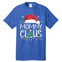 Mommy Claus Family Christmas Pajamas Santa Hat Xmas Lights Gift Tall T-Shirt