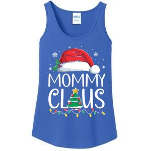 Mommy Claus Family Christmas Pajamas Santa Hat Xmas Lights Gift Ladies Essential Tank