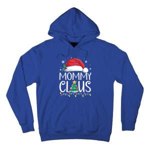 Mommy Claus Family Christmas Pajamas Santa Hat Xmas Lights Gift Tall Hoodie