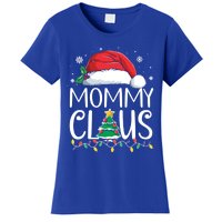 Mommy Claus Family Christmas Pajamas Santa Hat Xmas Lights Gift Women's T-Shirt