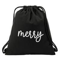 Merry Christmas Festive Family Matching Drawstring Bag