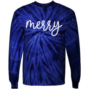 Merry Christmas Festive Family Matching Tie-Dye Long Sleeve Shirt