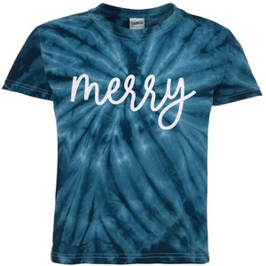 Merry Christmas Festive Family Matching Kids Tie-Dye T-Shirt