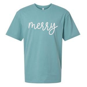 Merry Christmas Festive Family Matching Sueded Cloud Jersey T-Shirt