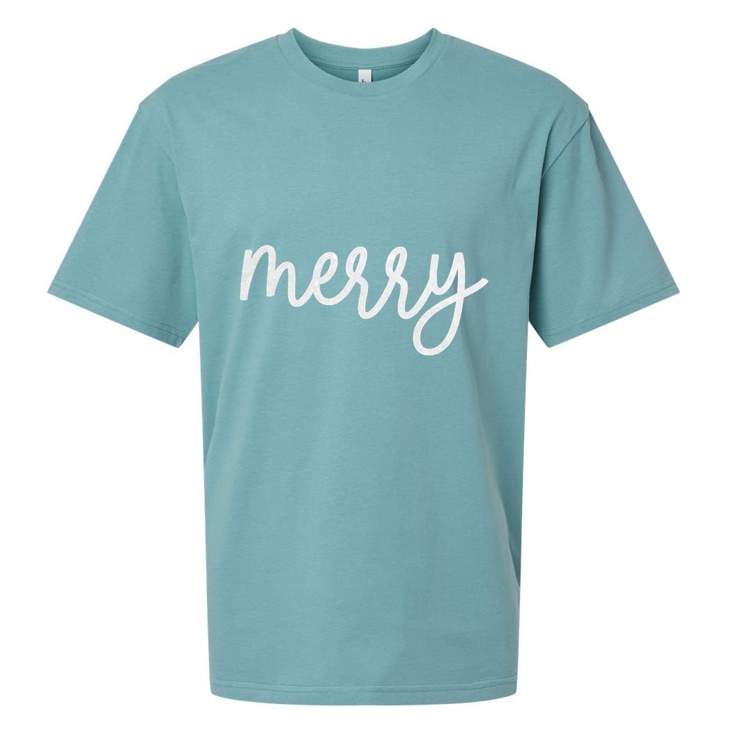 Merry Christmas Festive Family Matching Sueded Cloud Jersey T-Shirt