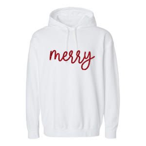 Merry Christmas Festive Family Matching Garment-Dyed Fleece Hoodie