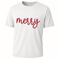 Merry Christmas Festive Family Matching Cooling Performance Crew T-Shirt