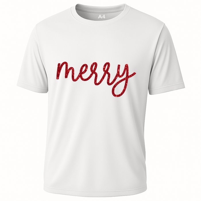 Merry Christmas Festive Family Matching Cooling Performance Crew T-Shirt